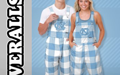 Make Your Way To The Big Game In North Carolina Tar Heels Plaid Bib Overalls From FOCO